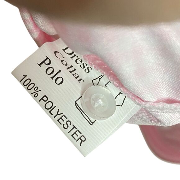 Collars & Co Polo Shirt Mens L Pink Gingham Plaid Performance Golf Preppy NEW - Picture 5 of 7